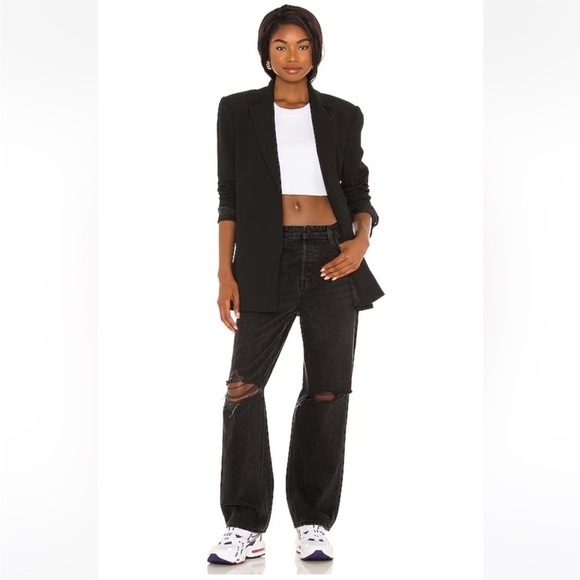 GRLFRND THE AMANDA MID RISE LOOSE BOYFRIEND JEANS Black Jeans Downtown Size 27 - Picture 1 of 16